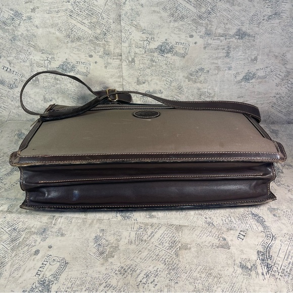 Gucci canvas and leather briefcase - laptop bag Vintage 50s - Picture 5 of 16